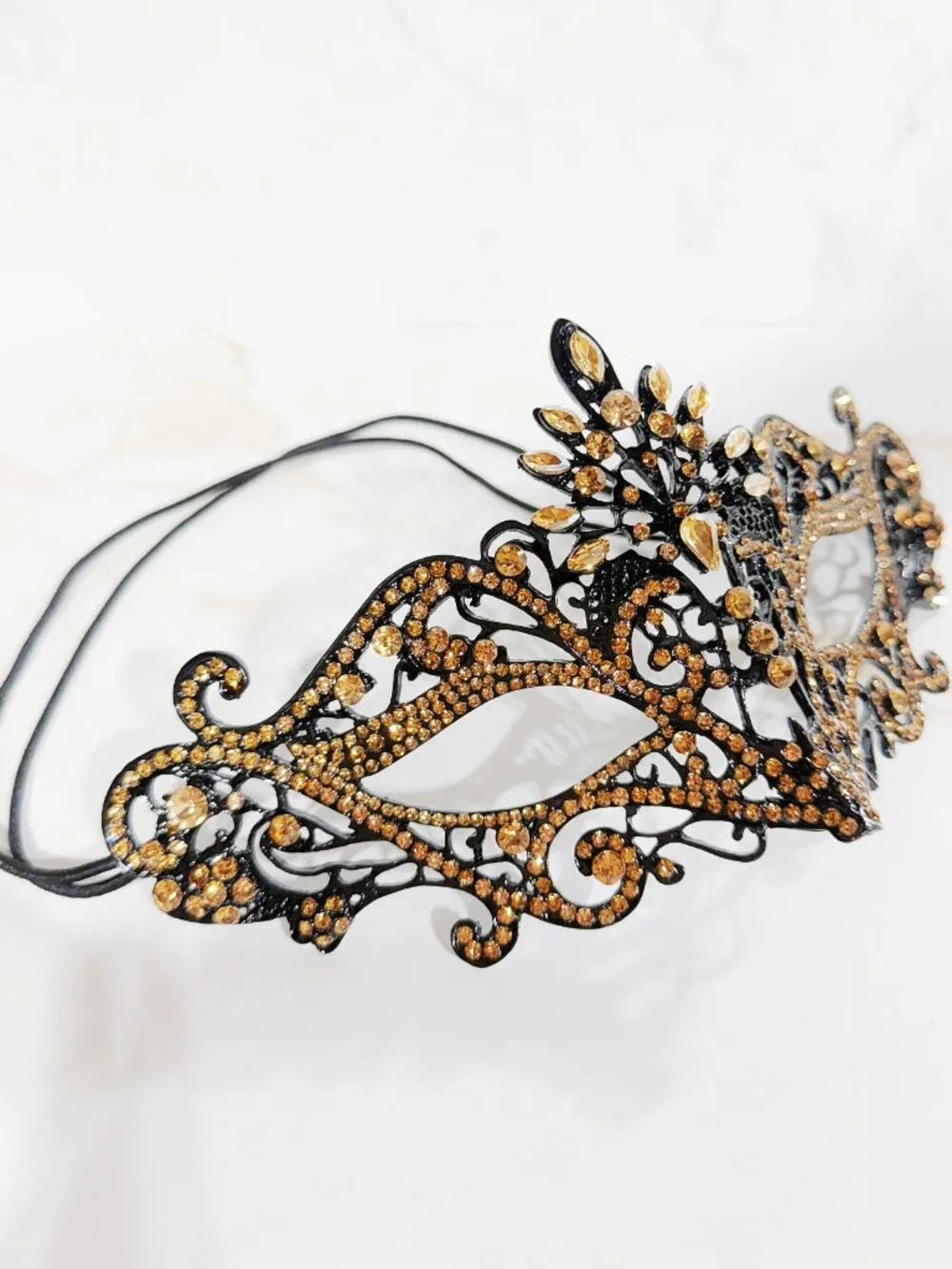 Men’s Black and Gold Masquerade Mask, Venetian Mask, Formal Ball Mask, Prom Mask